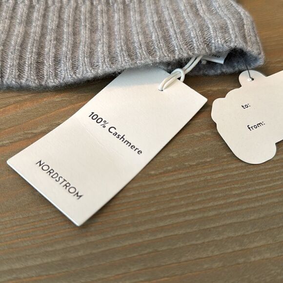 NWT Nordstrom Cashmere Gray Beanie main image 3